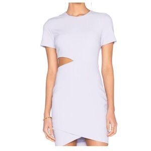 Elizabeth and James Aiala Lilac Short Sleeves Cut Out Mini Dress Size 4